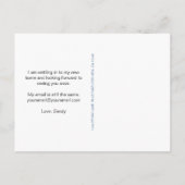 ブループーニーフローラマイ新しい住所 案内ポストカード (裏面)