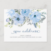 ブループーニーフローラマイ新しい住所 案内ポストカード (正面)