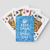 ブループールの水 Keep Calm and Swim On トランプ (裏面)