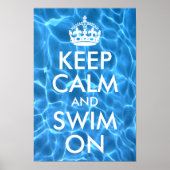 ブループールの水 Keep Calm and Swim On ポスター (正面)