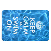 ブループールの水 Keep Calm and Swim On マグネット (横)