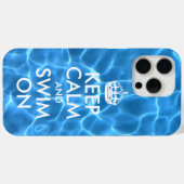 ブループールの水 Keep Calm and Swim On Case-Mate iPhoneケース (裏面 (横))