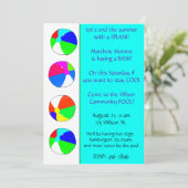 ブループールパーティの招待状 招待状 (スタンド正面)