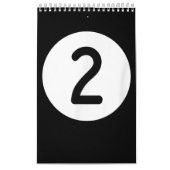 ブループールボール番号2ビリヤードスヌーカー カレンダー (カバー)