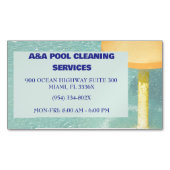 ブループールメンテナンス マグネット名刺 (正面)