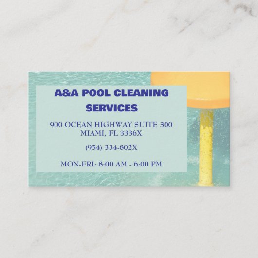 ブループールメンテナンス 名刺 (正面)