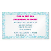 ブループール水泳教室 マグネット名刺 (正面)