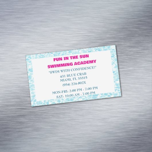 ブループール水泳教室 マグネット名刺 (インサイチュ)