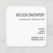 ブループール澄ん水写真名刺 スクエア名刺 (裏面)