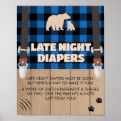 ブループ素朴ライドLumberjack深夜おむつ ポスター (正面)