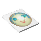 ブルーヘアエモジアートプリント/グラフィック ノートパッド (アングル)