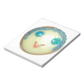 ブルーヘアエモジアートプリント/グラフィック ノートパッド (回転)