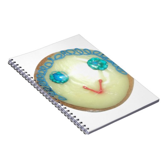 ブルーヘアエモジアートプリント/グラフィック ノートブック (右側)