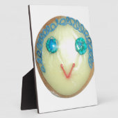 ブルーヘアエモジアートプリント/グラフィック フォトプラーク (側面)