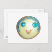 ブルーヘアエモジアートプリント/グラフィック ポストカード (正面/裏面)