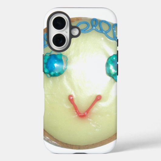 ブルーヘアエモジアートプリント/グラフィック Case-Mate iPhoneケース (裏面)