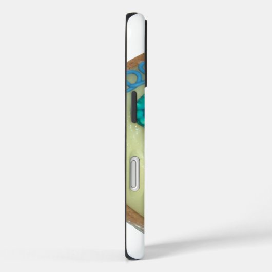 ブルーヘアエモジアートプリント/グラフィック Case-Mate iPhoneケース (裏面 / 右)