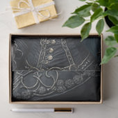 ブルーヘアディシェヴィル海賊ガールデカップージ紙 薄葉紙 (ギフト)