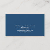 ブルーヘアドライザーメイクアップアーティストスタイルコンサルタント 名刺 (裏面)