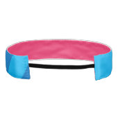 ブルーヘアバンドストライプののシェード アスレチックヘッドバンド (裏面)