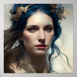 ブルーヘアブルーアイズハイファンタジー ポスター