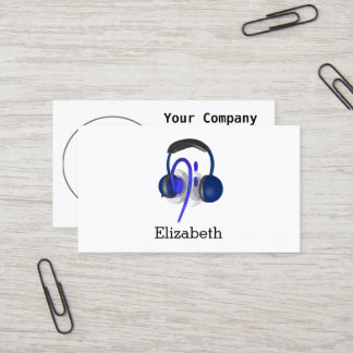 ブルーヘッドセ遊ットの低音クラシカル音 名刺