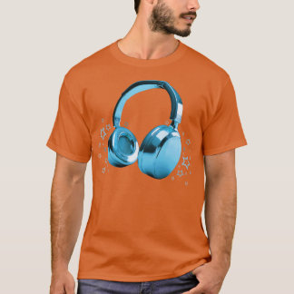 ブルーヘッドフォン Tシャツ