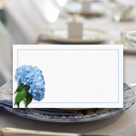 ブルーヘブン 本物のアジサイの花 エスコート 席札 プレイスカード