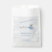 ブルーヘリコプターキュートウルフファースト誕生日 フェイバーバッグ (正面)