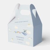 ブルーヘリコプターキュートウルフファースト誕生日 フェイバーボックス (正面サイド)