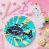 ブルーヘリコプター ペーパープレート (パーティー)