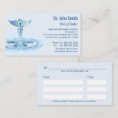 ブルーヘルメスロッドカドゥセウス水リップルメディカル 予約カード (正面/裏面)