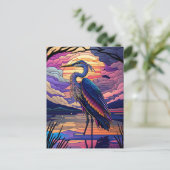 ブルーヘロンアットサンセット ポストカード (スタンド正面)