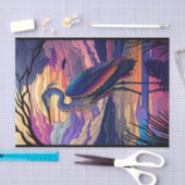 ブルーヘロンアットサンセット 薄葉紙 (クラフト)