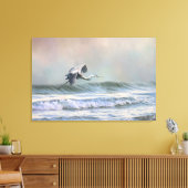 ブルーヘロンアットザビーチ キャンバスプリント (インサイチュ (リビング))