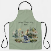ブルーヘロンインレイクハッピーファーザーズデー エプロン (正面)