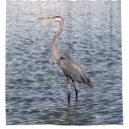 ブルーヘロンウォーターシャワーカーテン シャワーカーテン