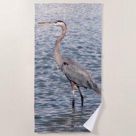 ブルーヘロンウォータービーチタオル ビーチタオル