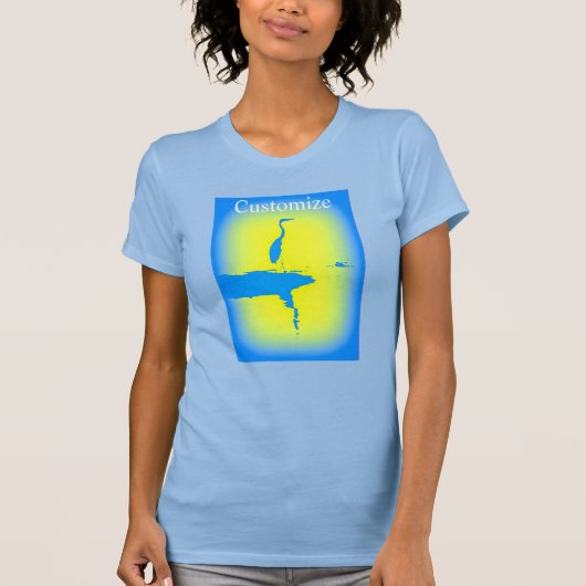 ブルーヘロンサンライズデザイン Tシャツ (正面)