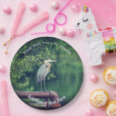 ブルーヘロンバード自然パーソナライズされたパーティー ペーパープレート (パーティー)