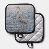 ブルーヘロンポットホルダー 鍋敷き (正面/裏面)