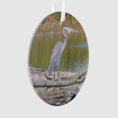 ブルーヘロン両面プラスチックオーナメント オーナメント (正面)
