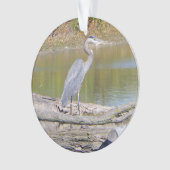 ブルーヘロン両面プラスチックオーナメント オーナメント (正面)