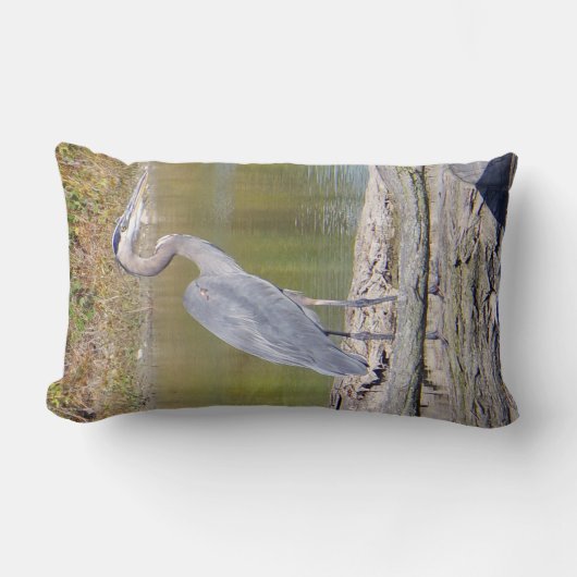 ブルーヘロン両面腰枕 ランバークッション (正面)