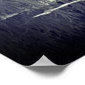 ブルーヘロン反射バードブラックとホワイト ポスター (角)