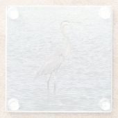 ブルーヘロン水ガラスコースター ガラスコースター (裏面)