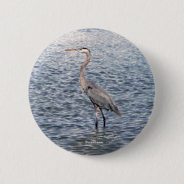ブルーヘロン水ボタン 缶バッジ