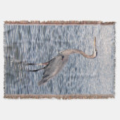 ブルーヘロン水投げ毛布 スローブランケット (正面)