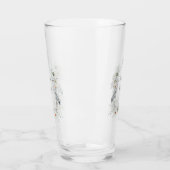 ブルーヘロン水鳥ホワイトウォーター色フローラ タンブラーグラス (左)