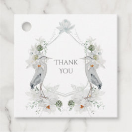 ブルーヘロン水鳥ホワイトフローラエテ結婚リアズ フェイバータグ